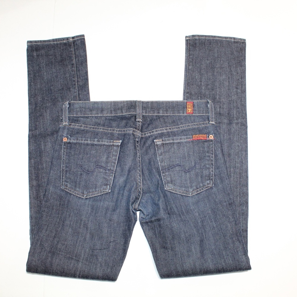7 For All Mankind Roxanne Skinny Jeans Dark SFAM $189 Womens Size 26 x 31.5